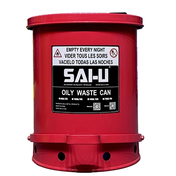 Lata de residuos aceitosa